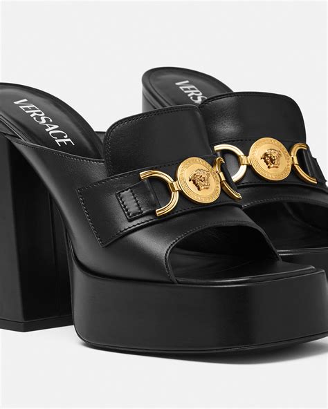 versace palazzo medusa sandal black|Versace platform medusa.